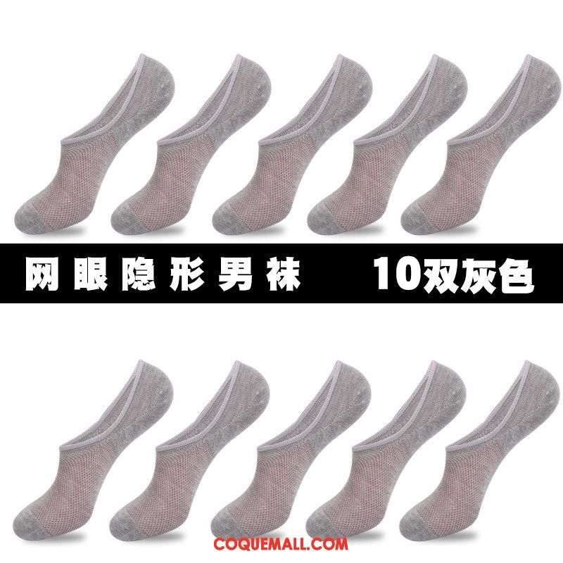 Chaussette Homme Antidérapant Très Mince Transpiration, Chaussette Invisible Silicone