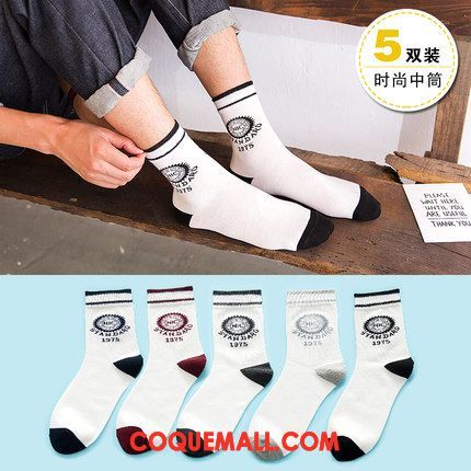 Chaussette Homme Basketball Hiver Milieu, Chaussette Quatre Saisons Chaussettes En Coton