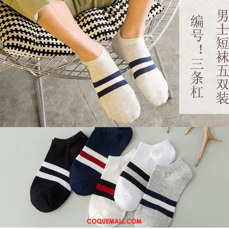 Chaussette Homme Chaussette Basse Coupée Tendance Été, Chaussette Section Mince Chaussettes En Coton