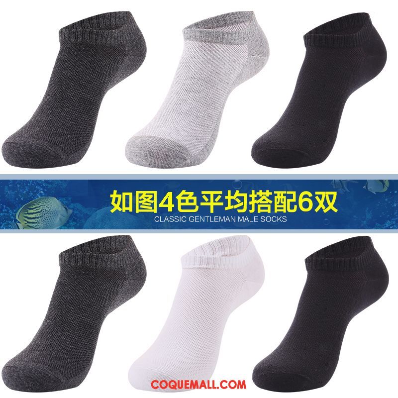 Chaussette Homme Chaussette Courte Été Anti-odeur, Chaussette Coton Court