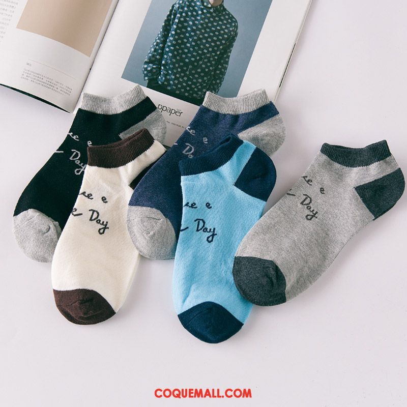 Chaussette Homme Chaussettes En Coton Été Chaussette Basse Coupée, Chaussette Anti-odeur Invisible