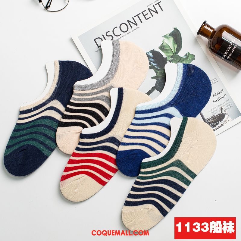 Chaussette Homme Chaussettes En Coton Été Chaussette Basse Coupée, Chaussette Anti-odeur Invisible