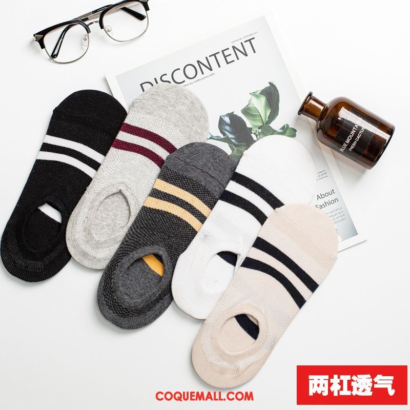 Chaussette Homme Chaussettes En Coton Été Chaussette Basse Coupée, Chaussette Anti-odeur Invisible