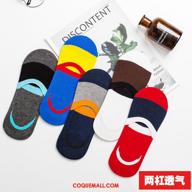 Chaussette Homme Chaussettes En Coton Été Chaussette Basse Coupée, Chaussette Anti-odeur Invisible