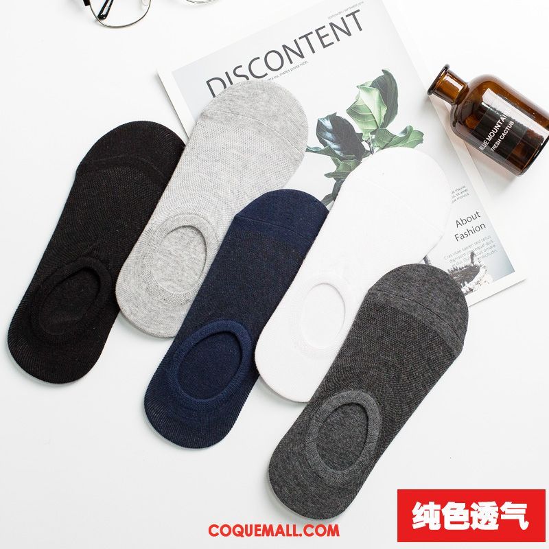 Chaussette Homme Chaussettes En Coton Été Chaussette Basse Coupée, Chaussette Anti-odeur Invisible