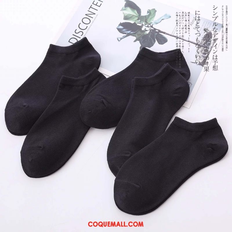 Chaussette Homme Faible Sport Chaussette Basse Coupée, Chaussette Noir Et Blanc Chaussette Courte