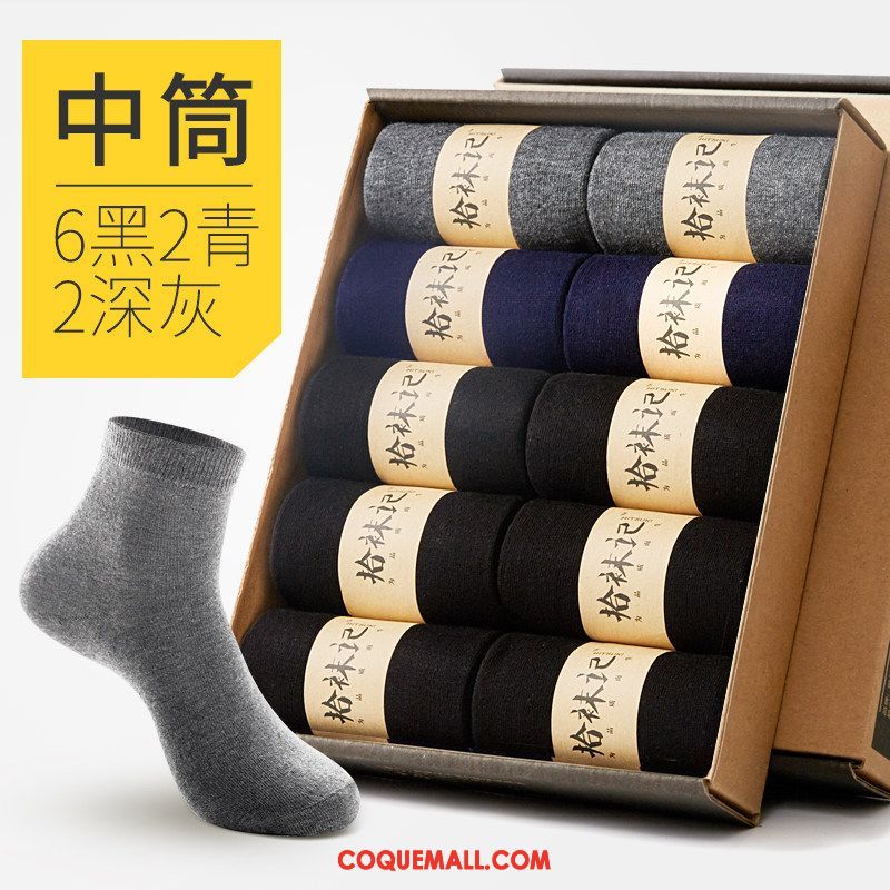 Chaussette Homme Hiver Chaussette Courte Chaussettes En Coton, Chaussette L'automne Milieu