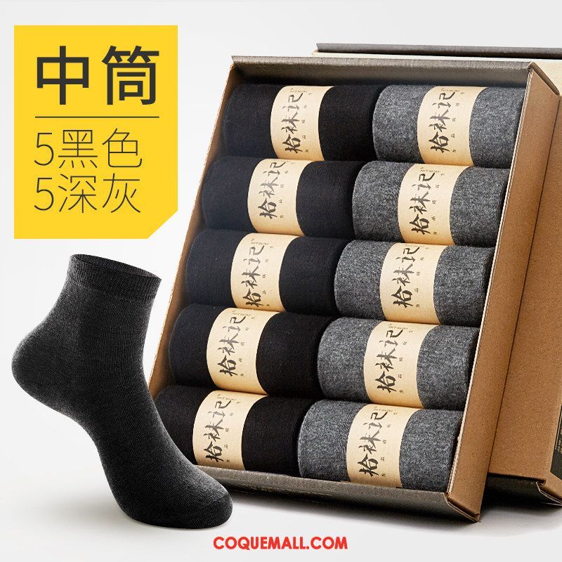 Chaussette Homme Hiver Chaussette Courte Chaussettes En Coton, Chaussette L'automne Milieu