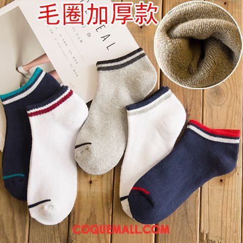 Chaussette Homme Plus Épais Sport Chaussette Courte, Chaussette Étudiant Quatre Saisons