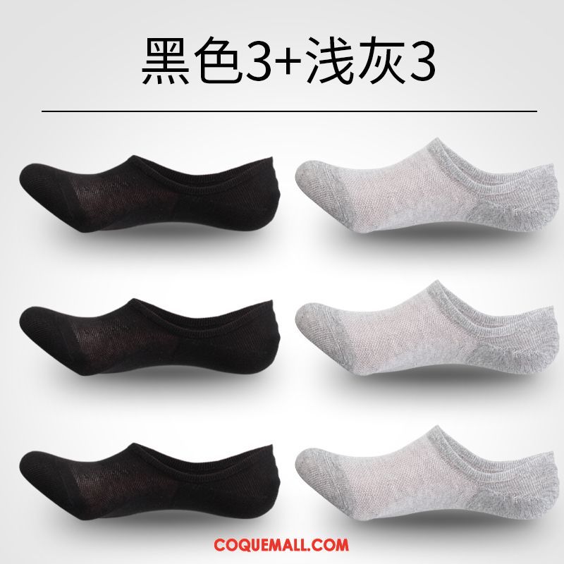 Chaussette Homme Section Mince Chaussette Courte Bouche Peu Profonde, Chaussette Invisible Été