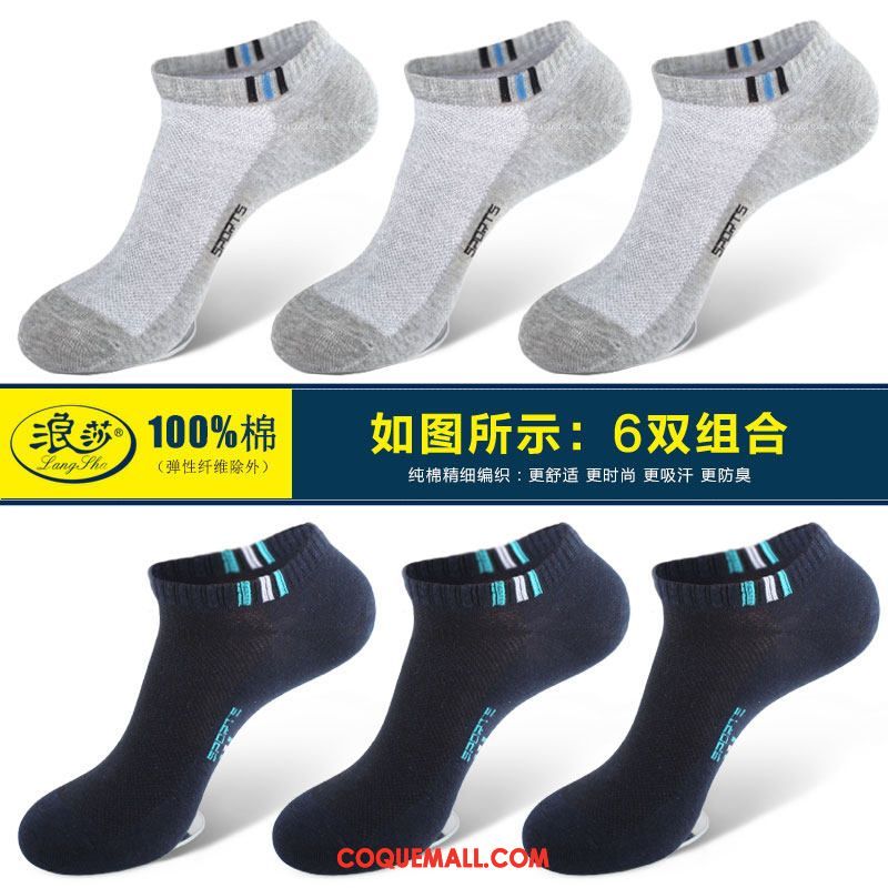 Chaussette Homme Section Mince Été Sport, Chaussette Anti-odeur Très Mince