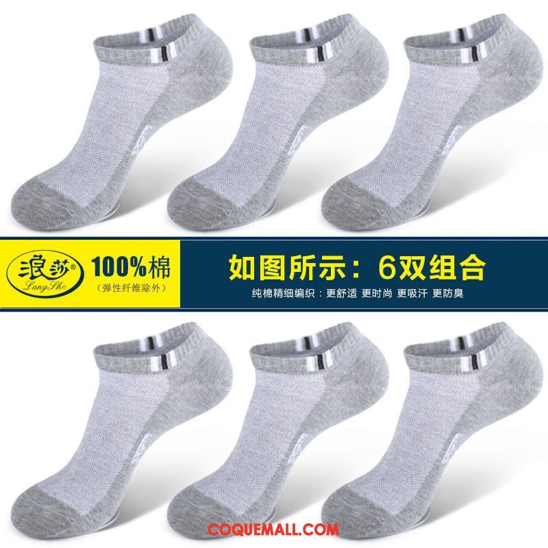 Chaussette Homme Section Mince Été Sport, Chaussette Anti-odeur Très Mince