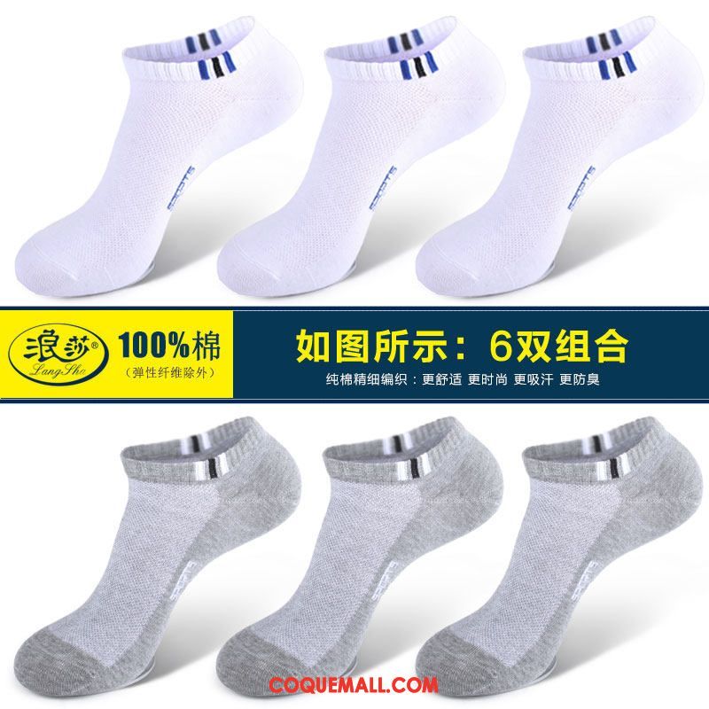 Chaussette Homme Section Mince Été Sport, Chaussette Anti-odeur Très Mince