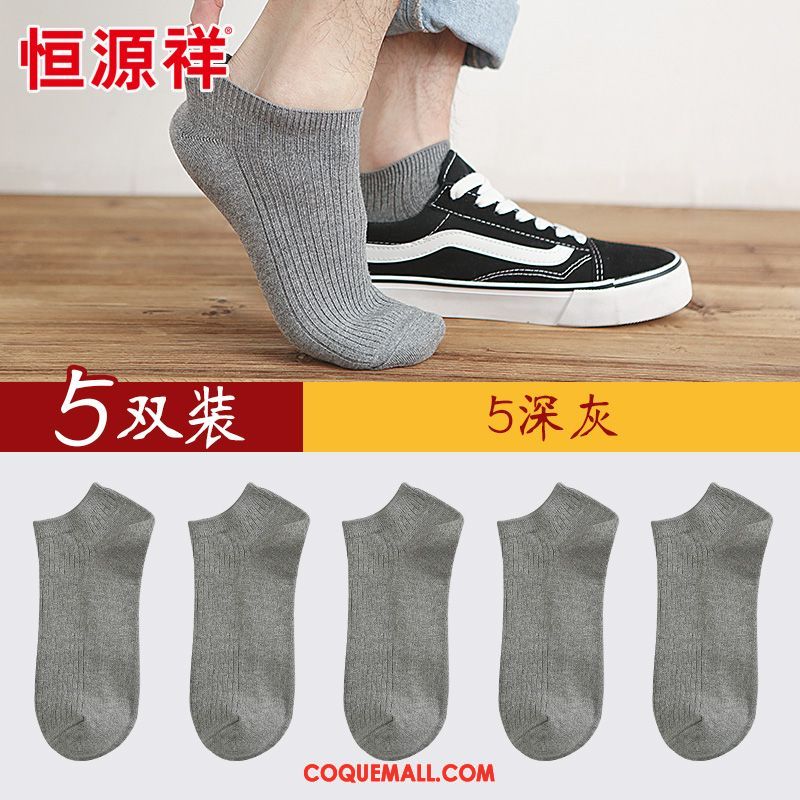 Chaussette Homme Été Transpiration Invisible, Chaussette Antidérapant Chaussette Basse Coupée