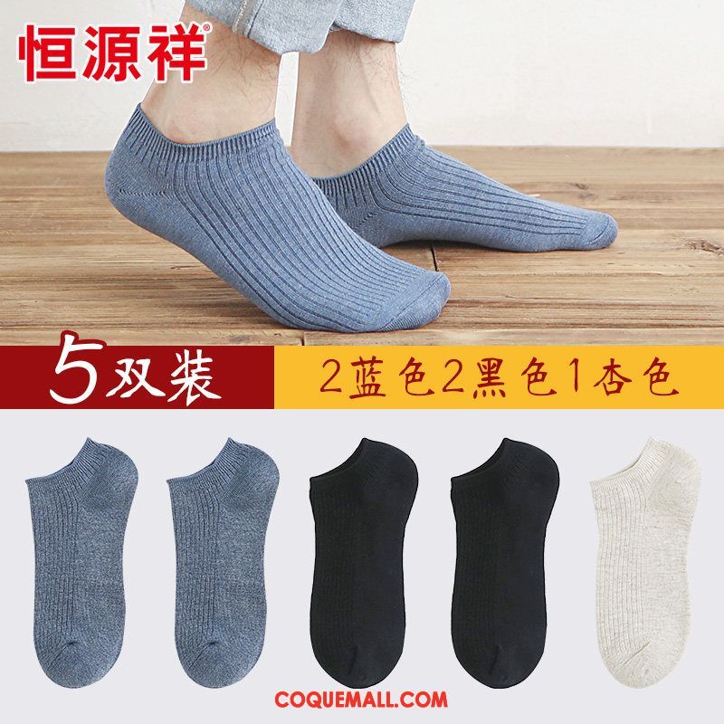 Chaussette Homme Été Transpiration Invisible, Chaussette Antidérapant Chaussette Basse Coupée