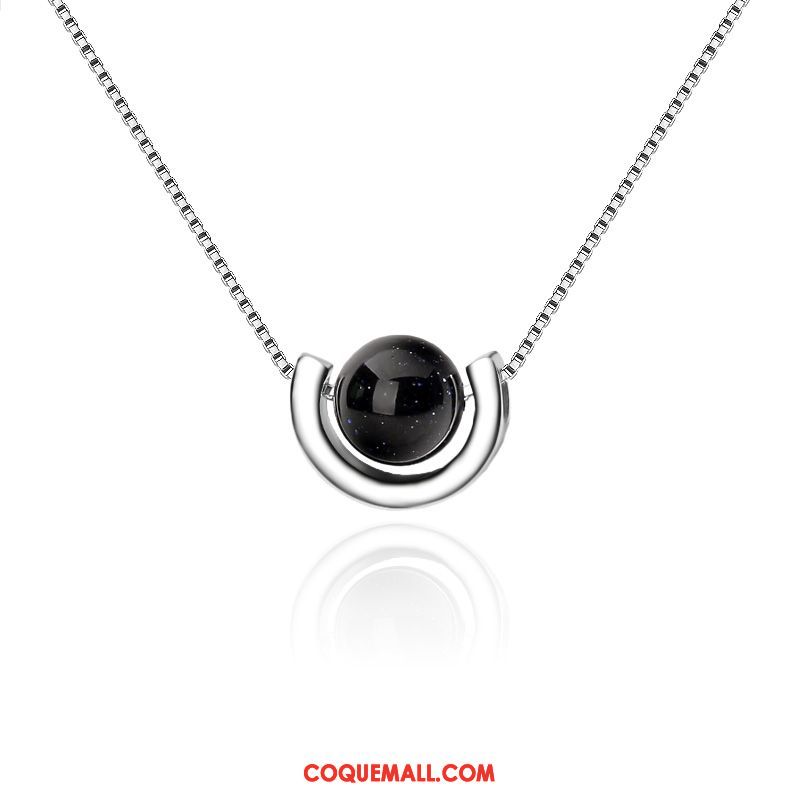 Collier Femme Pendentif Créatif Étudiant, Collier Tendance Noir