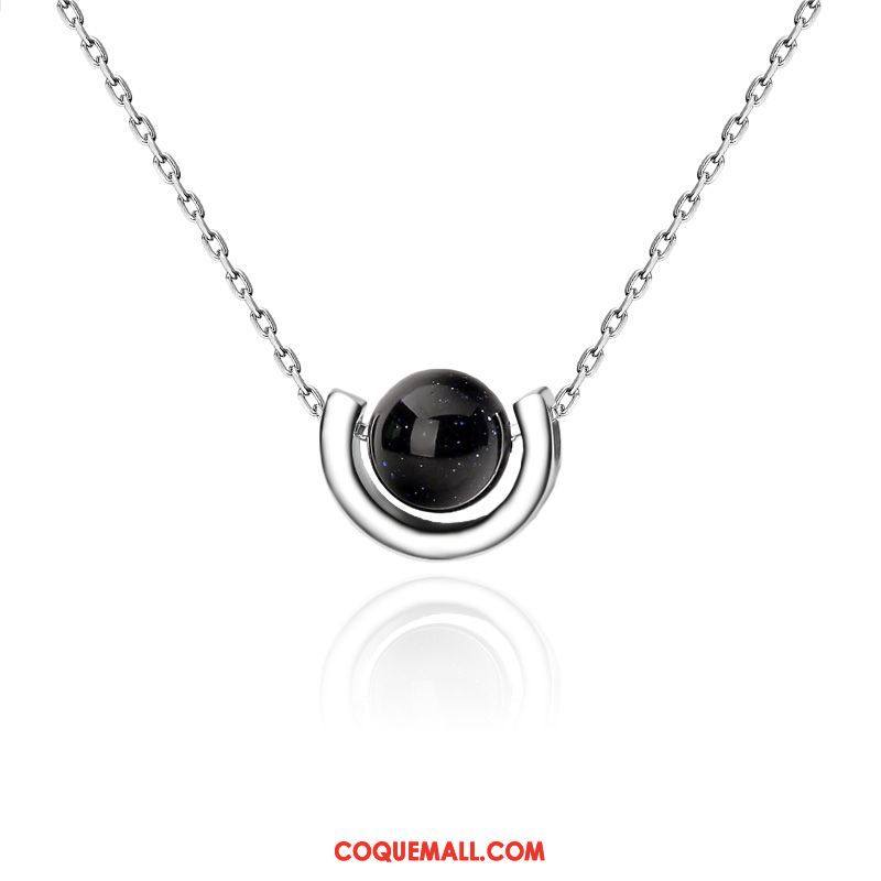 Collier Femme Pendentif Créatif Étudiant, Collier Tendance Noir
