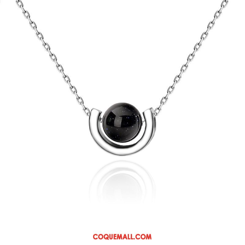 Collier Femme Pendentif Créatif Étudiant, Collier Tendance Noir