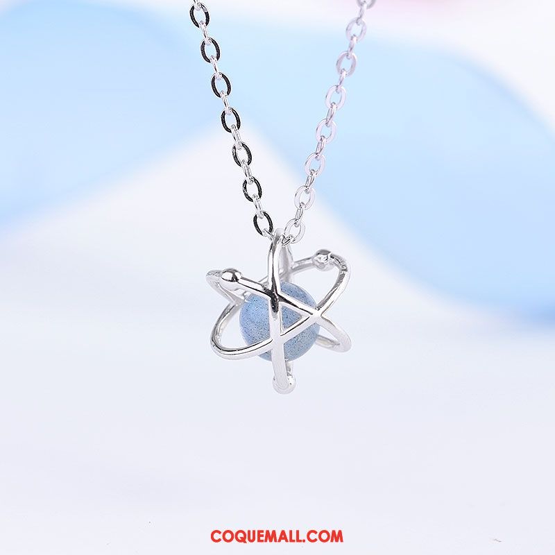 Collier Femme Pure Original Pendentif, Collier Cadeau Argenté