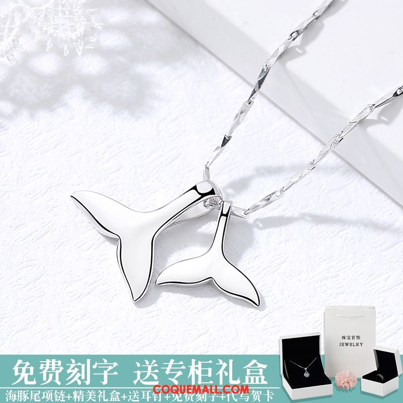 Collier Femme Étudiant Simple Accessoires, Collier Anniversaire Argenté