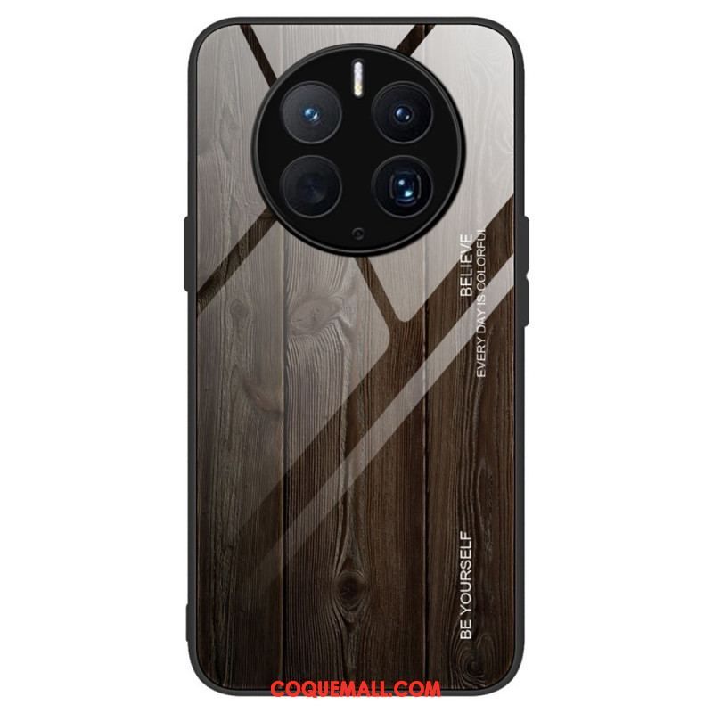 Coque Huawei Mate 50 Pro Verre Trempé Design Bois