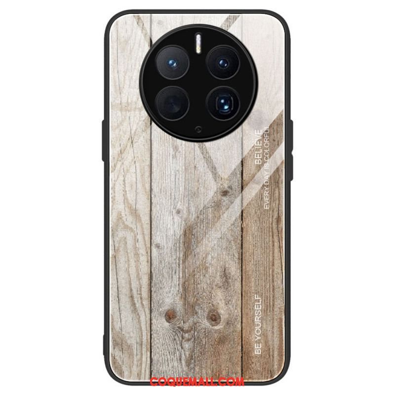 Coque Huawei Mate 50 Pro Verre Trempé Design Bois