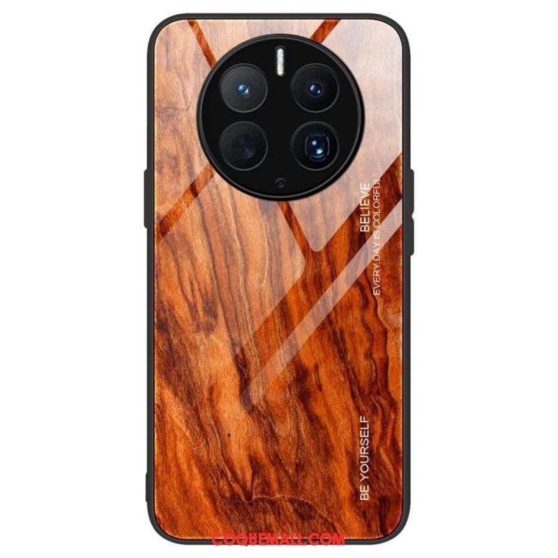 Coque Huawei Mate 50 Pro Verre Trempé Design Bois