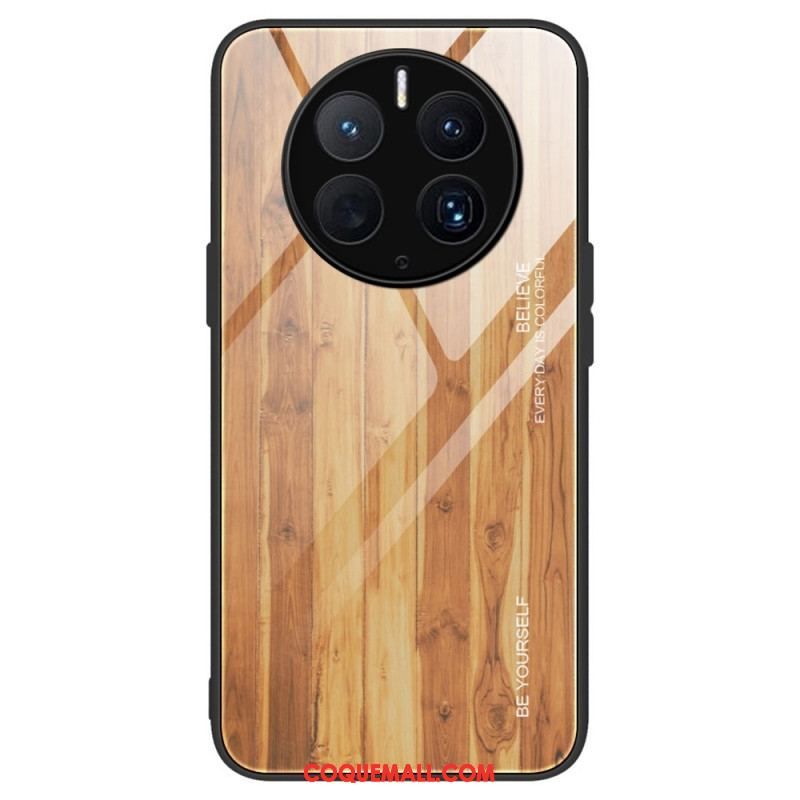 Coque Huawei Mate 50 Pro Verre Trempé Design Bois