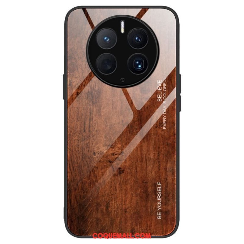 Coque Huawei Mate 50 Pro Verre Trempé Design Bois