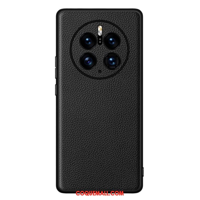 Coque Huawei Mate 50 Pro Véritable Cuir Litchi