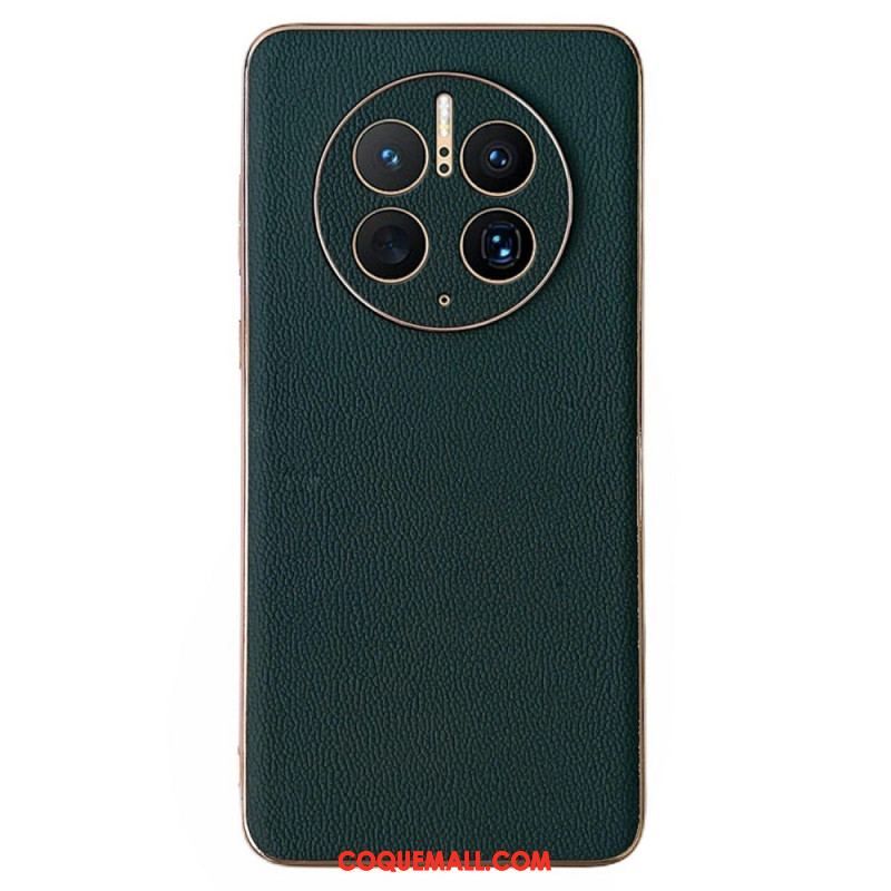 Coque Huawei Mate 50 Pro Véritable Cuir Élégance