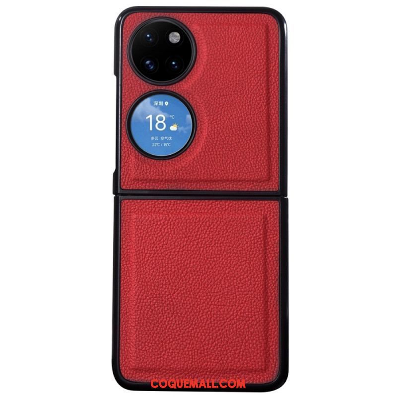 Coque Huawei P50 Pocket Véritable Cuir Design