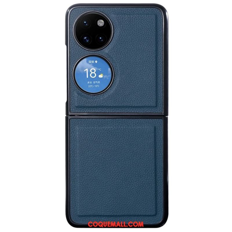 Coque Huawei P50 Pocket Véritable Cuir Design