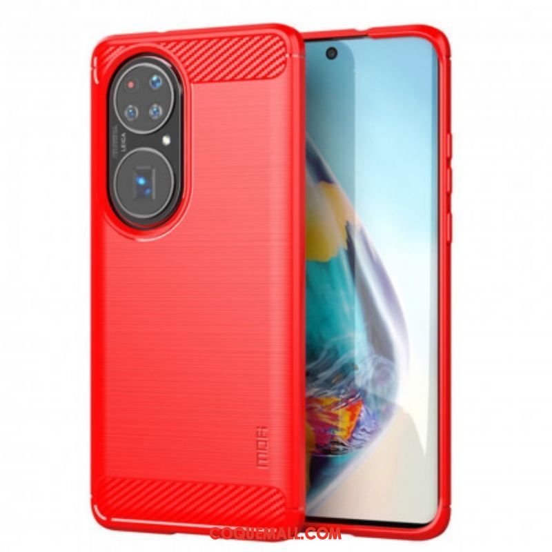 Coque Huawei P50 Pro Fibre Carbone Brossée MOFI