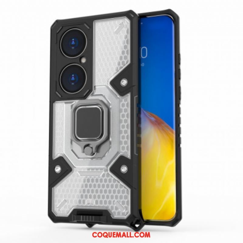 Coque Huawei P50 Pro Hybride Résistante Style Nid d'Abeille