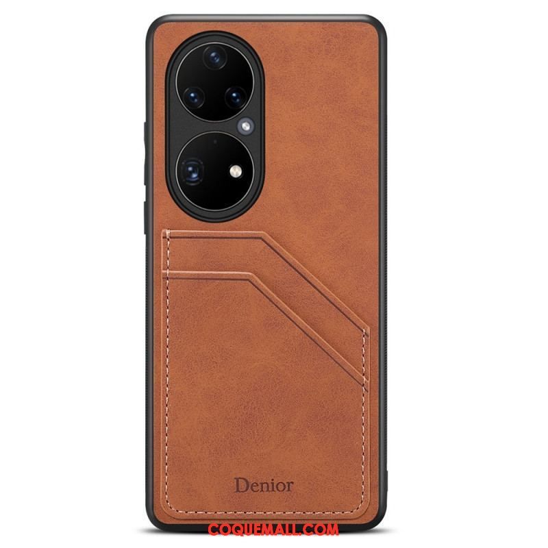 Coque Huawei P50 Pro Porte Cartes Double Fentes Denior