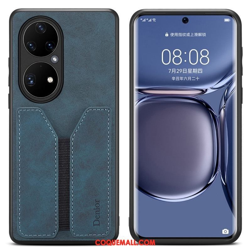 Coque Huawei P50 Pro Porte Cartes Élastique Denior