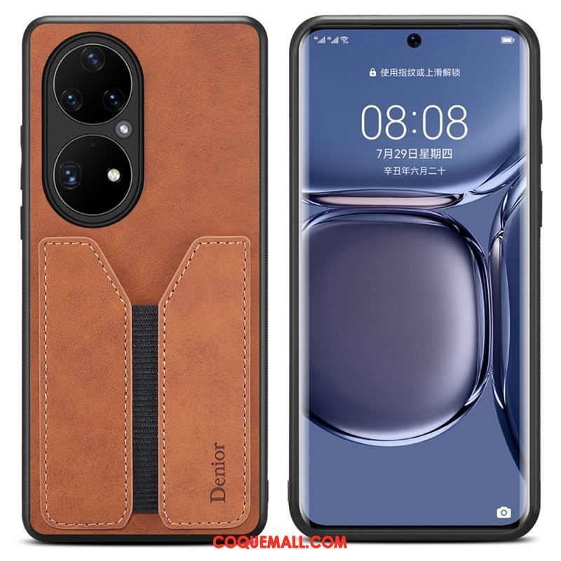 Coque Huawei P50 Pro Porte Cartes Élastique Denior