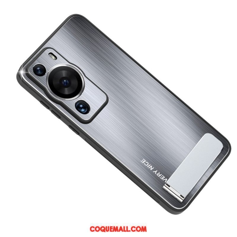 Coque Huawei P60 Pro Aluminium Brossé avec Support