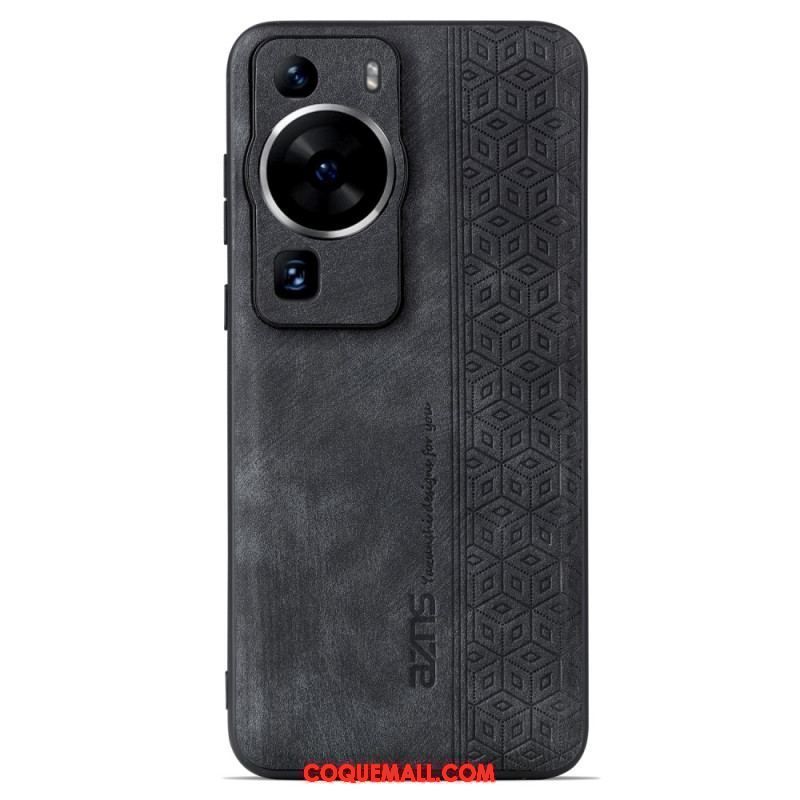 Coque Huawei P60 Pro Effet Cuir AZNS