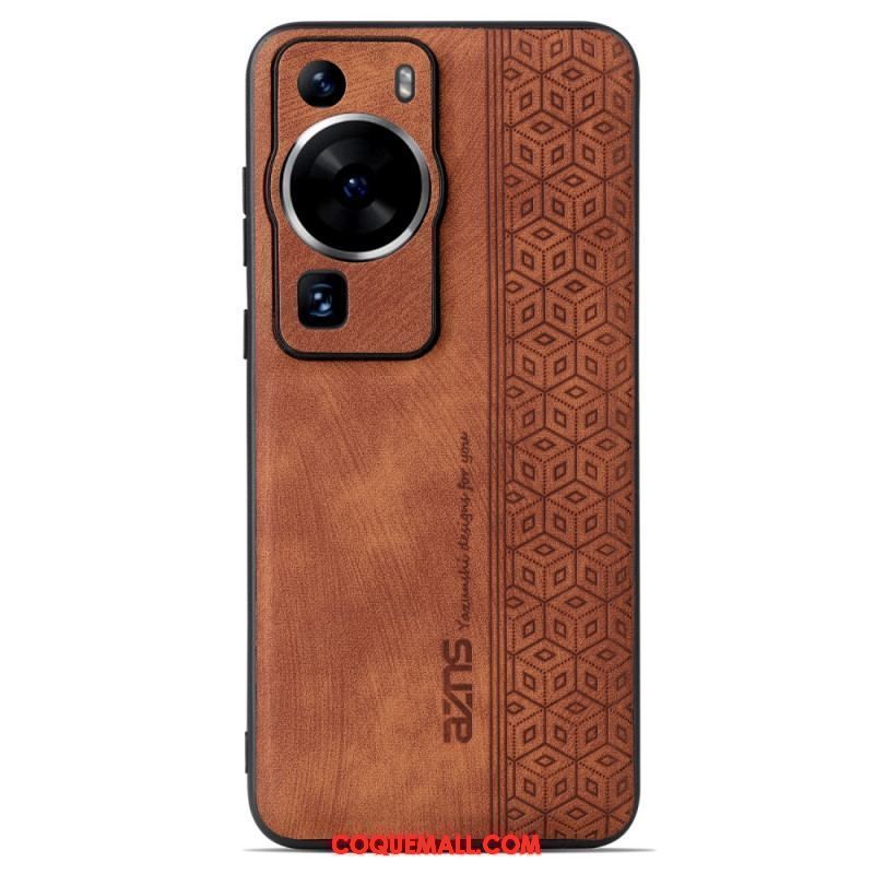 Coque Huawei P60 Pro Effet Cuir AZNS