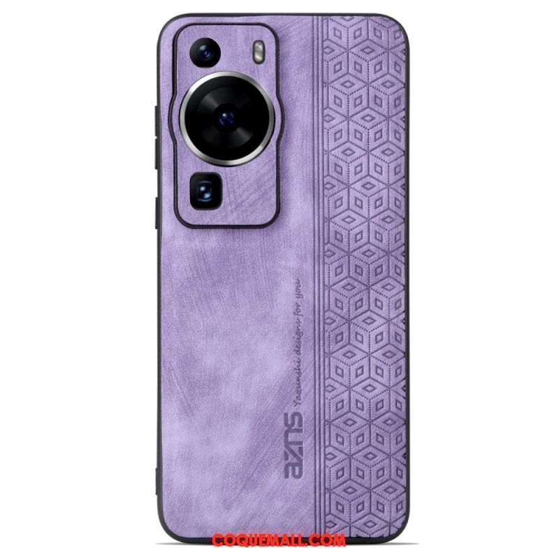 Coque Huawei P60 Pro Effet Cuir AZNS