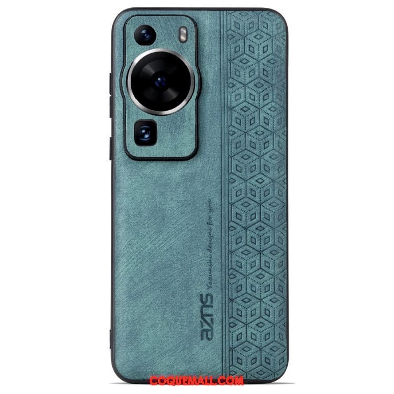 Coque Huawei P60 Pro Effet Cuir AZNS