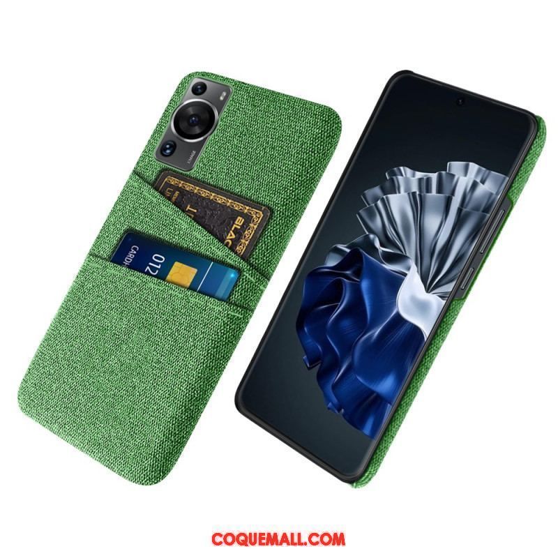 Coque Huawei P60 Pro Tissu Porte-Cartes