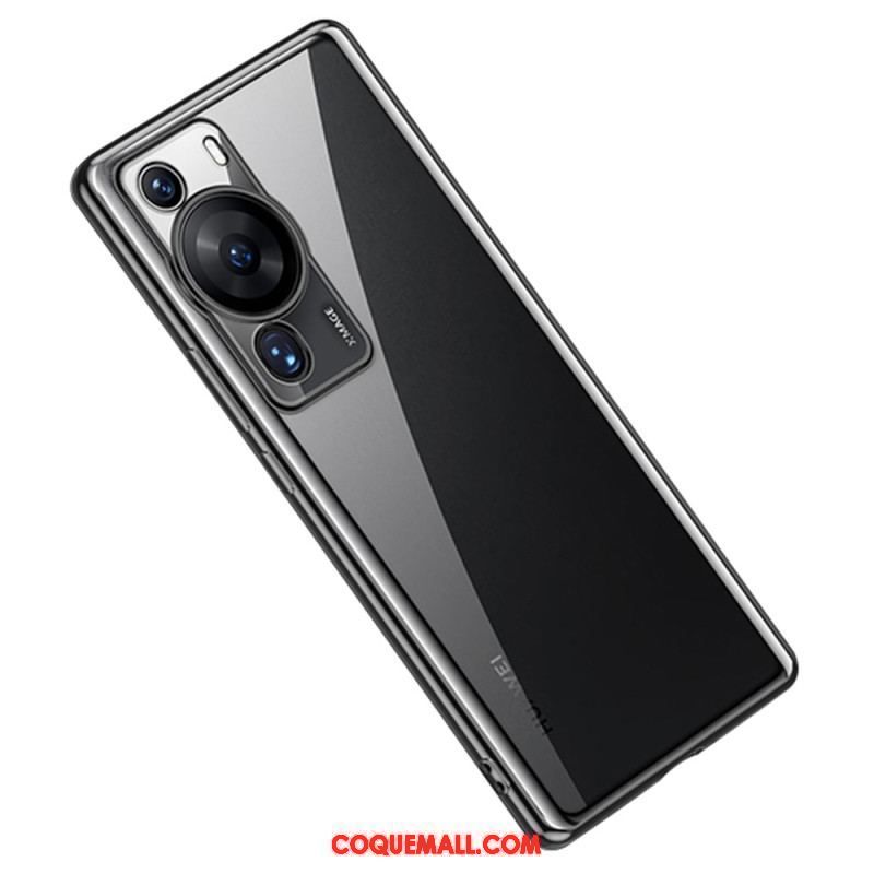 Coque Huawei P60 Pro Transparente Rebords Style Métal SULADA