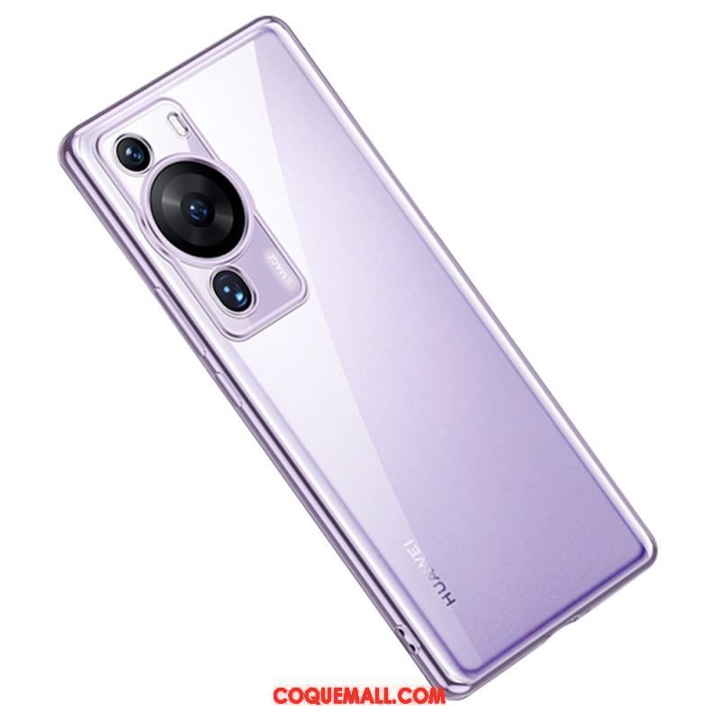 Coque Huawei P60 Pro Transparente Rebords Style Métal SULADA