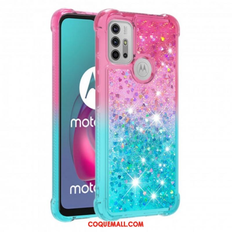 Coque Moto G30 / Moto G10 Paillettes Colors