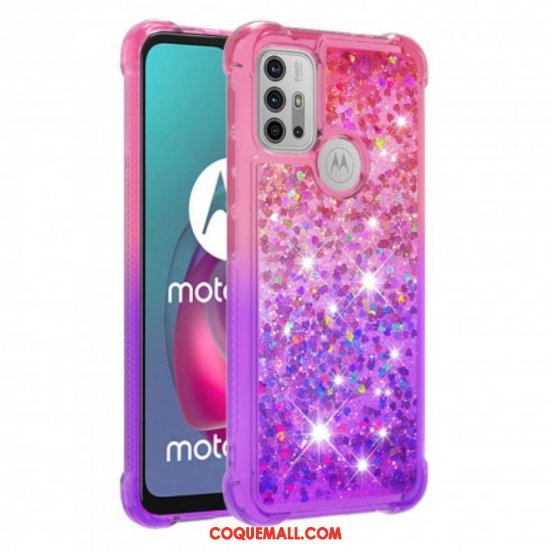 Coque Moto G30 / Moto G10 Paillettes Colors