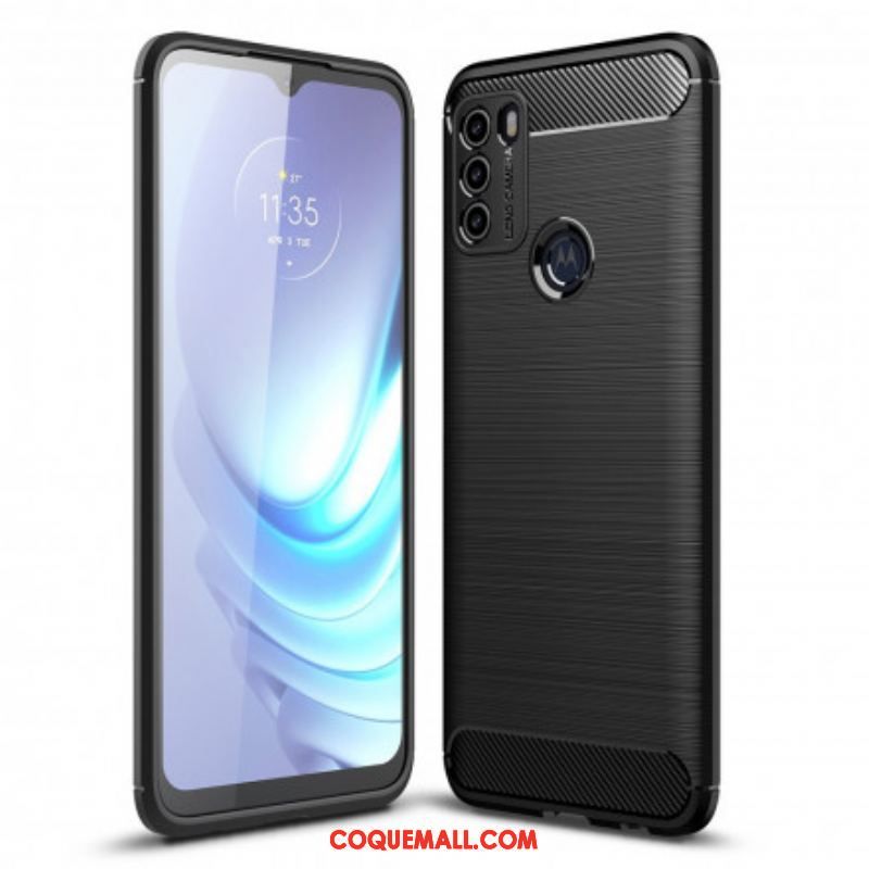 Coque Moto G50 Fibre Carbone Brossée