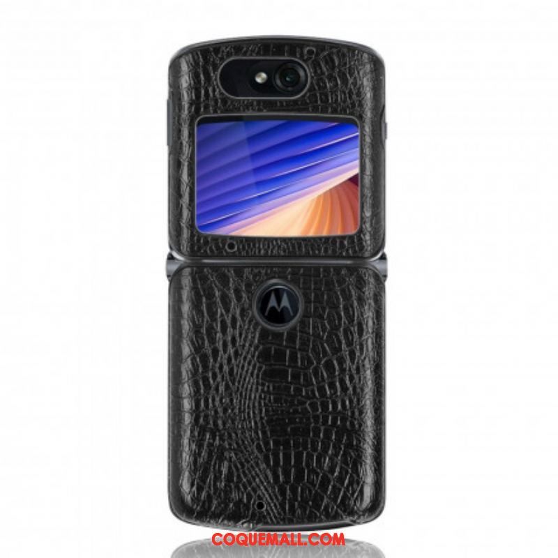 Coque Motorola Razr 5G Effet Peau de Crocodile